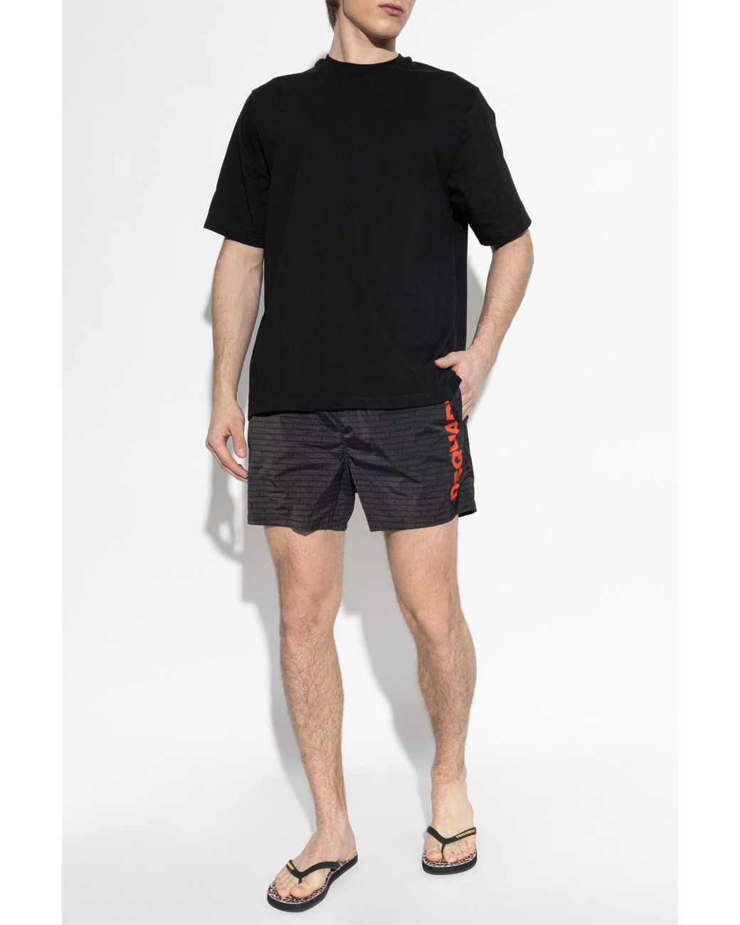 DSquared² Black Underwear T-Shirt With A Round Neckline for men