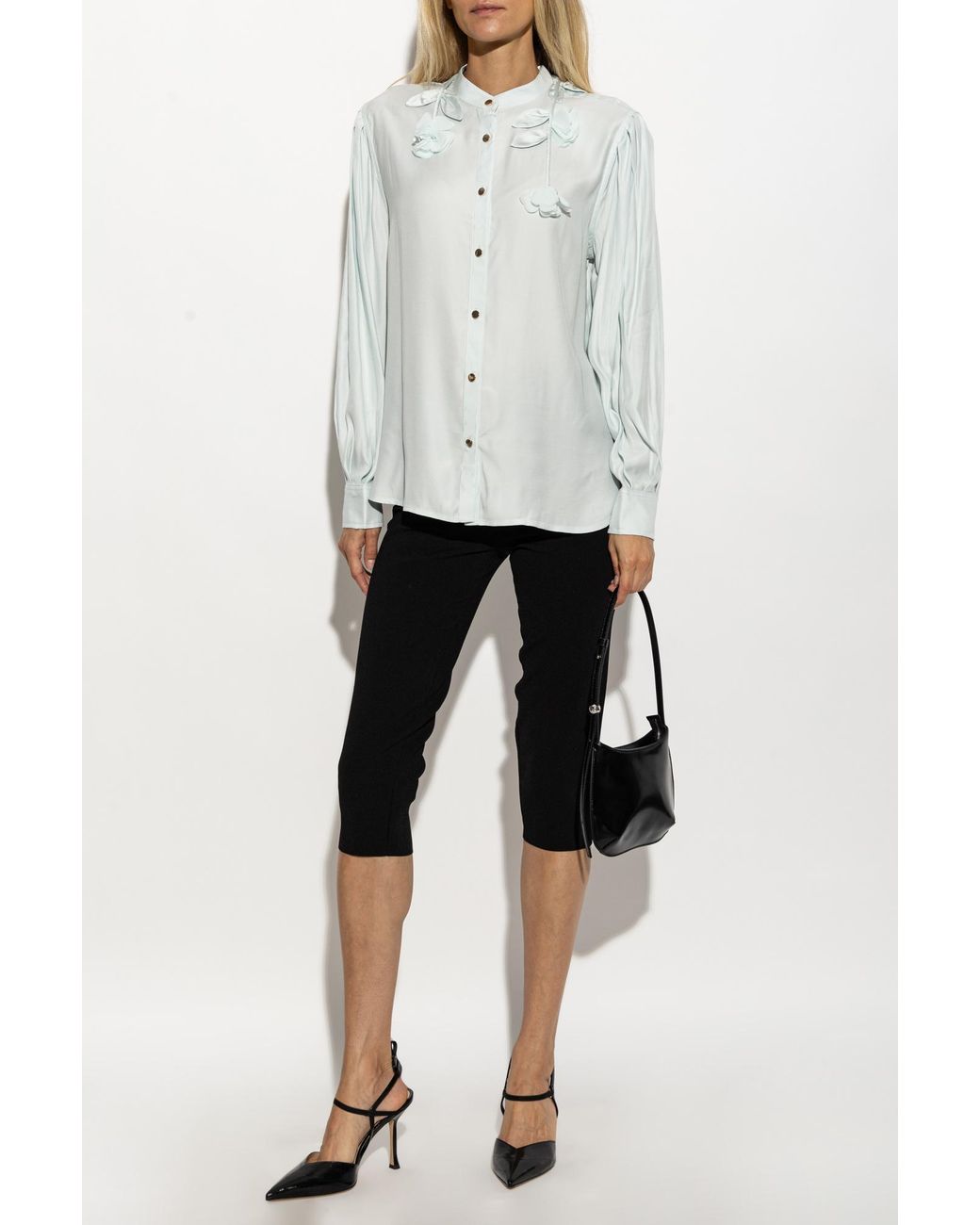 Self-Portrait White Shirt With Embellishment