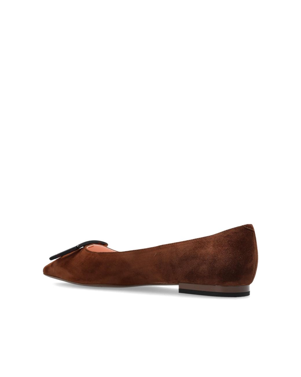 Roger Vivier Brown Suede Ballerinas 'Gommettine'