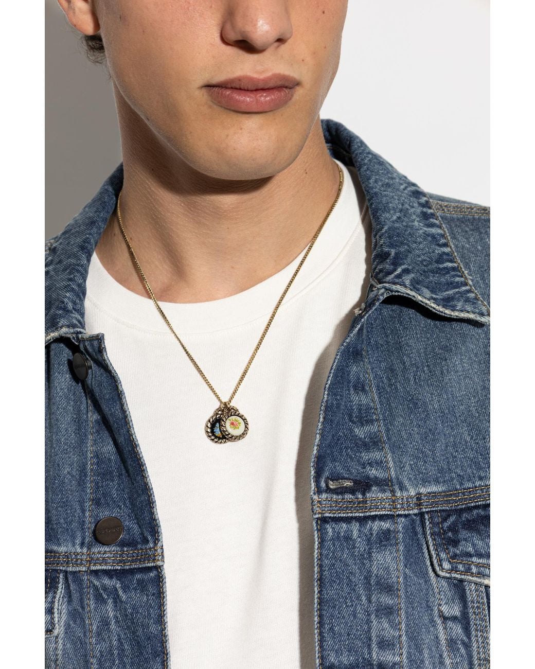 DSquared² Metallic Necklace With Pendants for men
