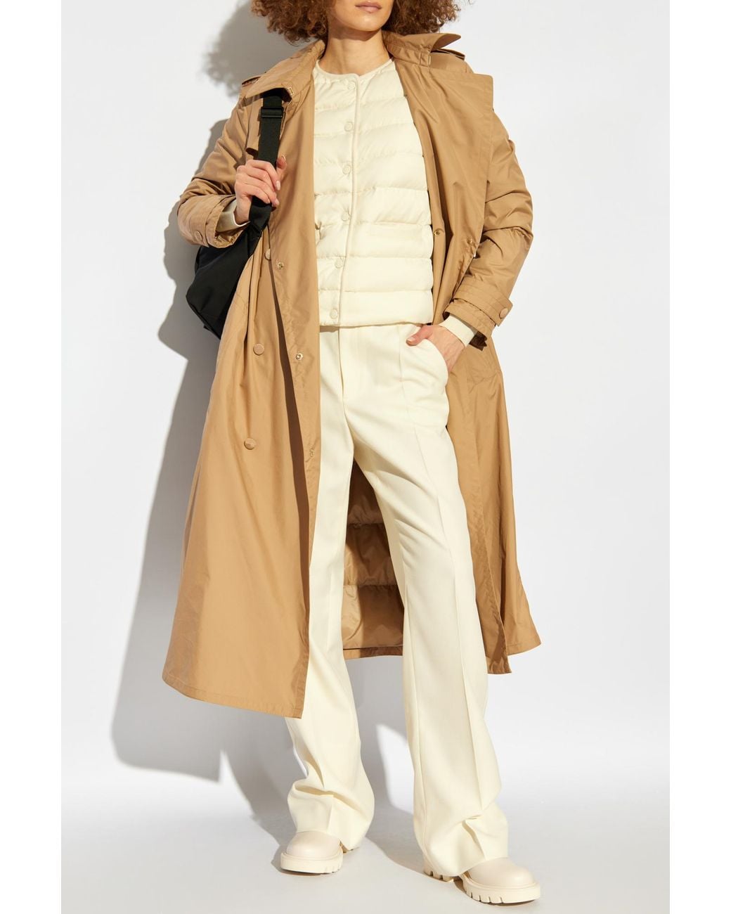 Moncler White Creased Trousers