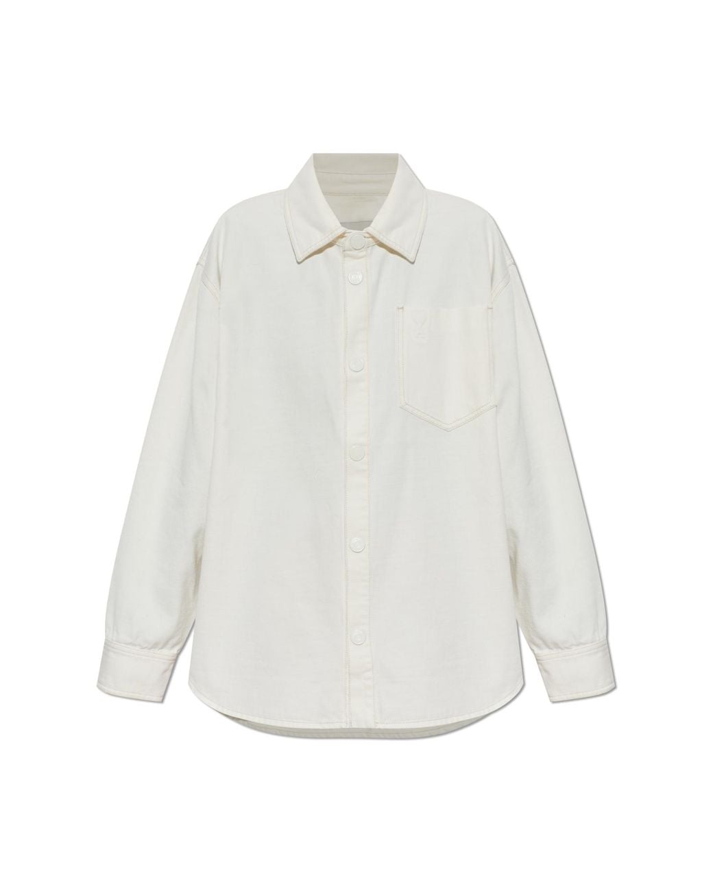 AMI White Denim Shirt