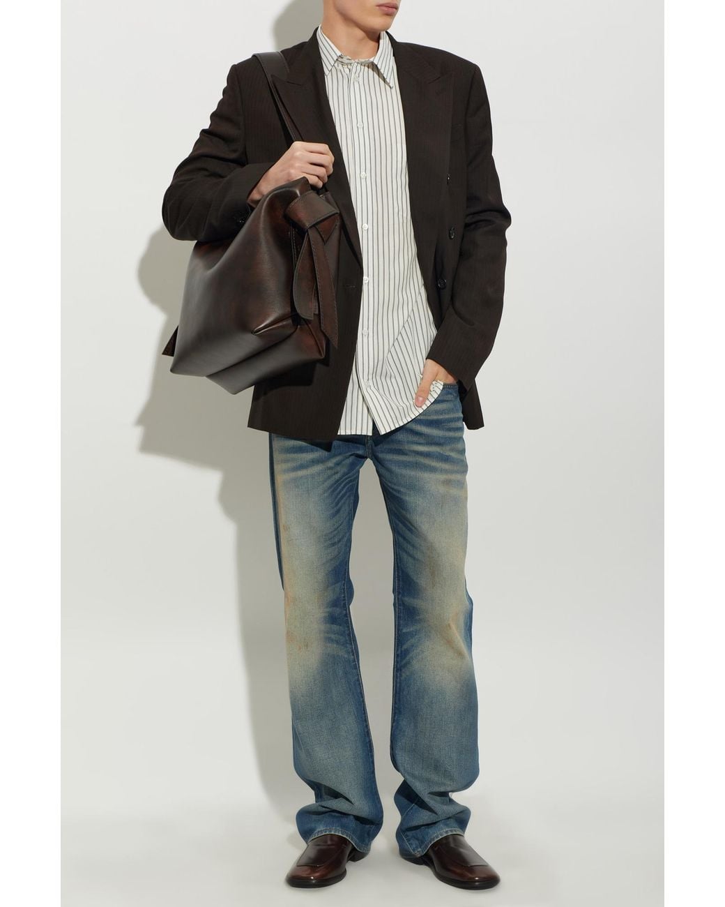 Acne Black Jacket With Open Lapels for men