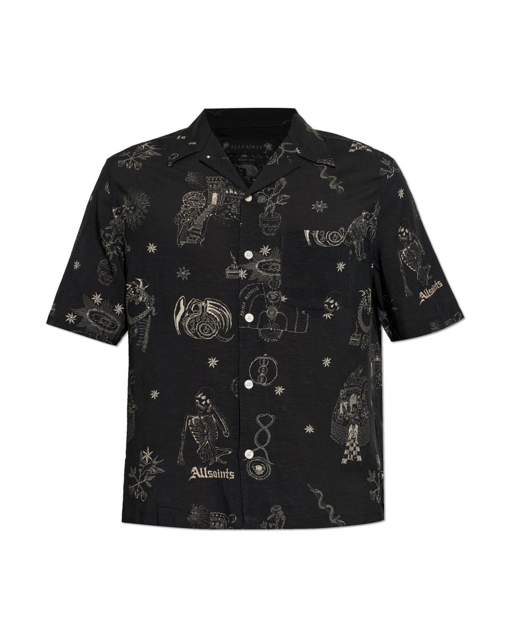 AllSaints Black "Terra" Shirt for men