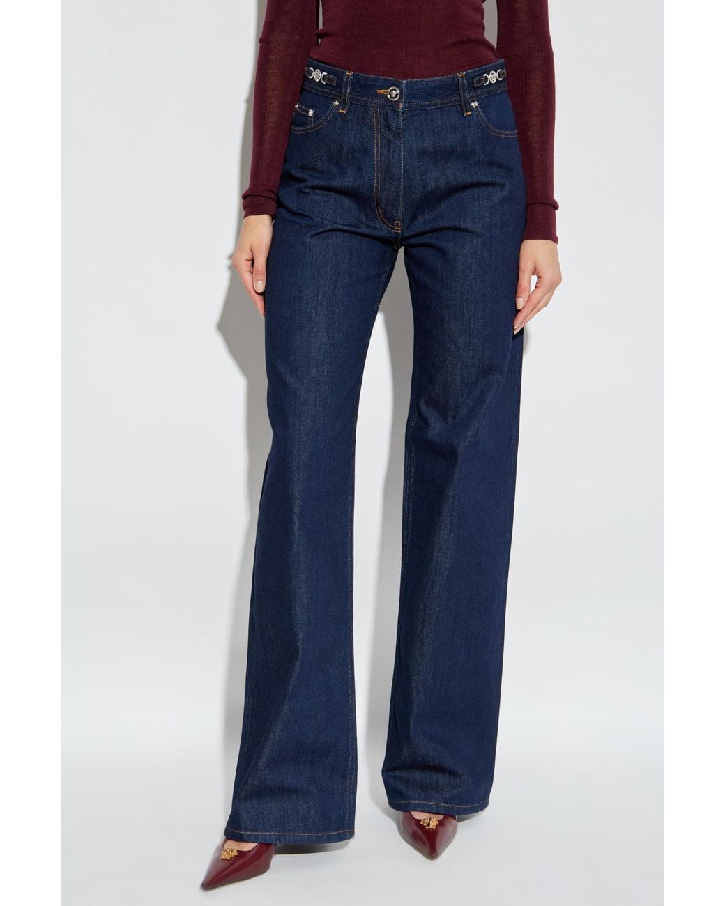 Versace Blue Straight Leg Jeans