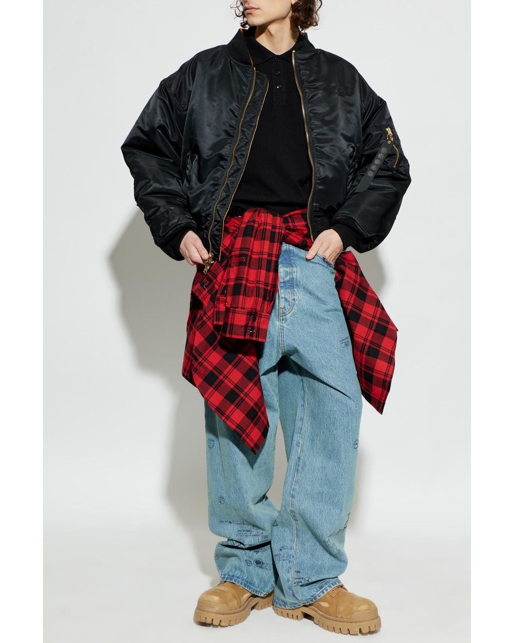 Vetements Black Polo Shirt With Patch for men
