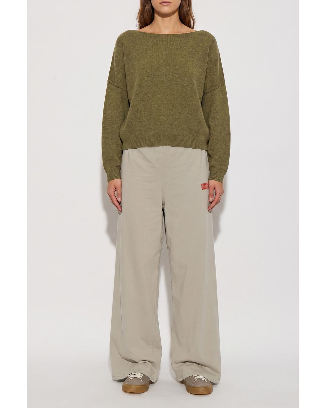 American Vintage Natural Wide-Leg Trousers