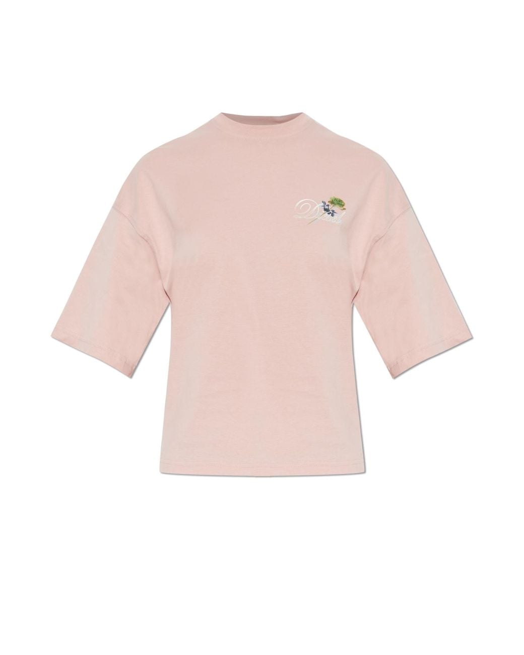 DIESEL Pink T-Shirt 'T-Cropyn'