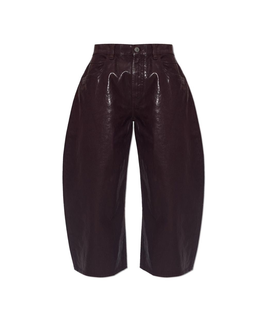 The Attico Blue Trousers With A Shimmering Finish
