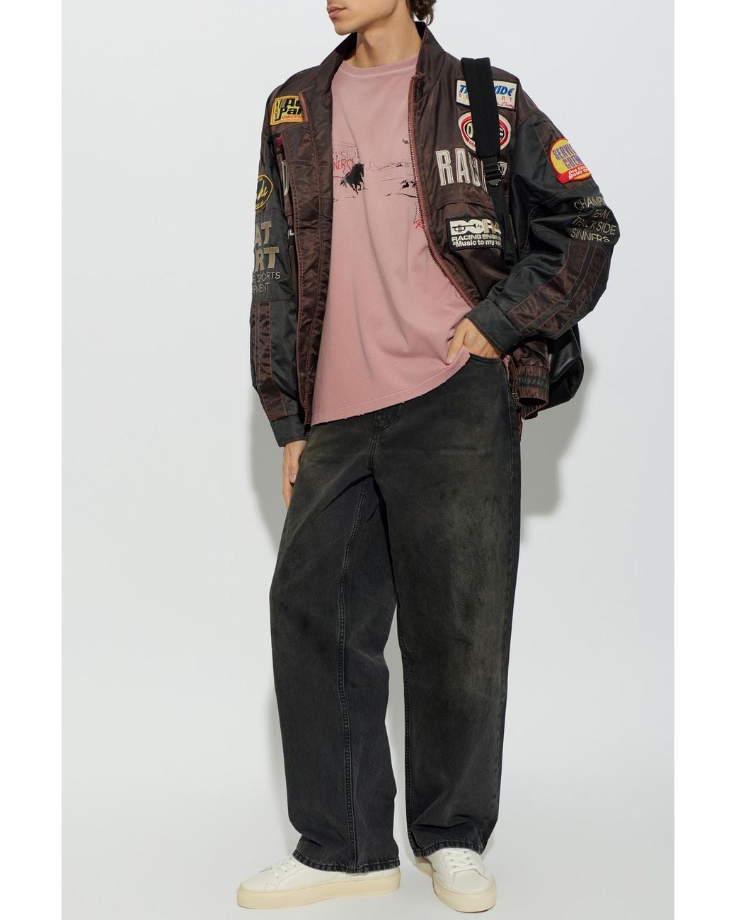 Duke & Dexter Pink Printed T-Shirt for men
