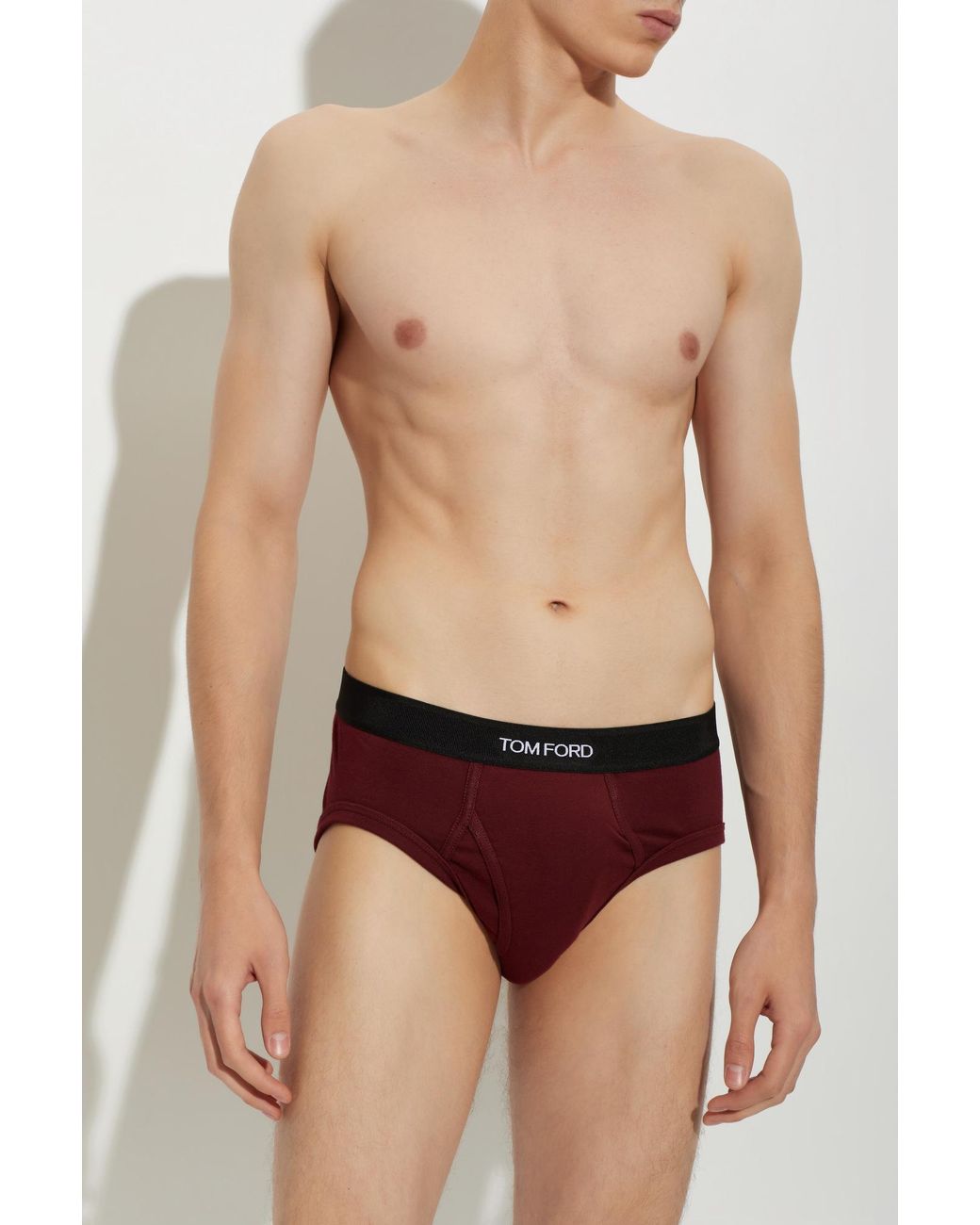 Tom Ford Black Two-Pack Logo Briefs for men