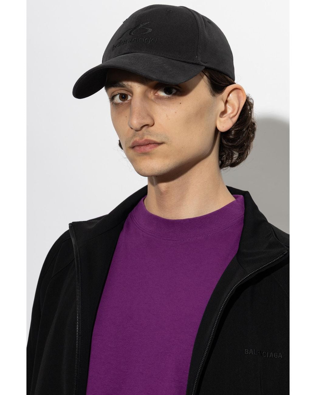 Balenciaga Black Baseball Cap for men