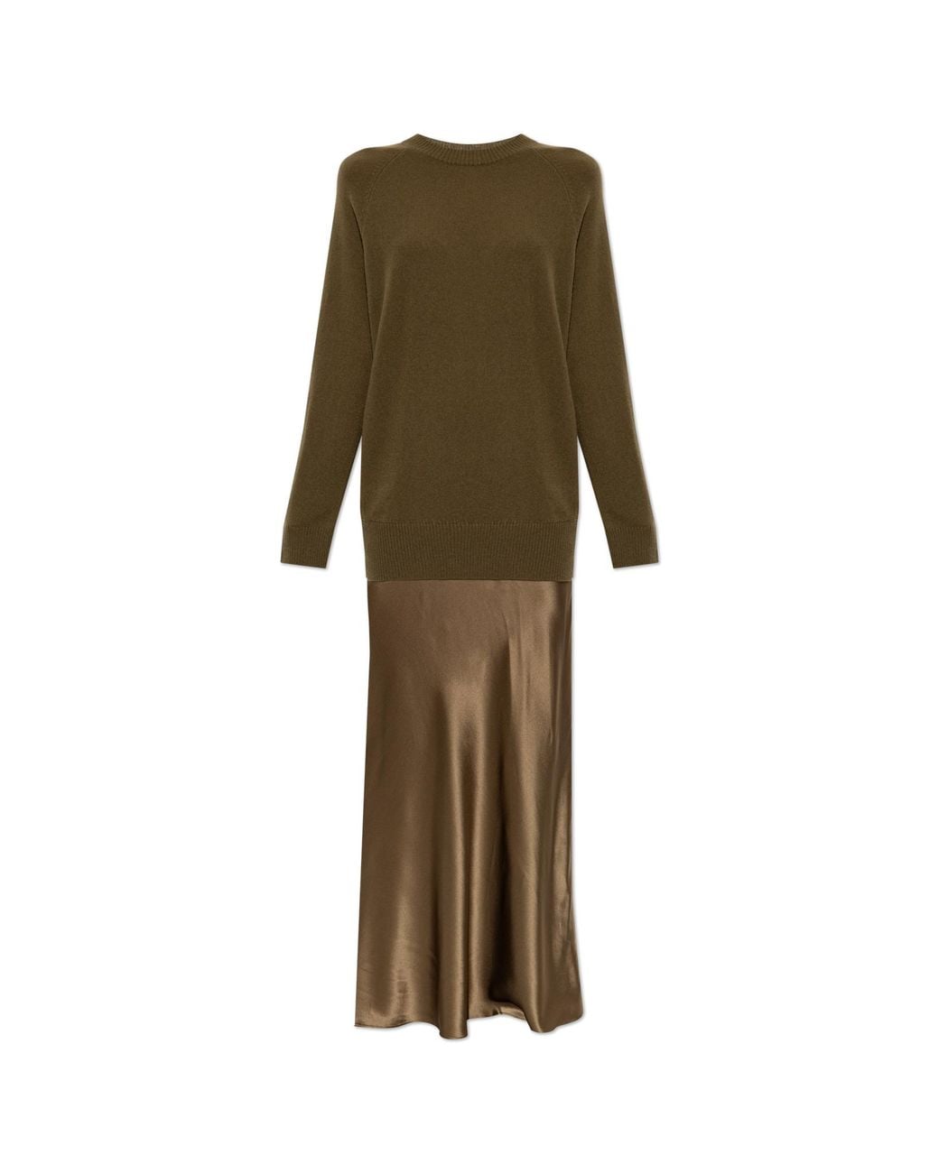 Christopher Esber Natural Dress Made Of Combined Fabrics