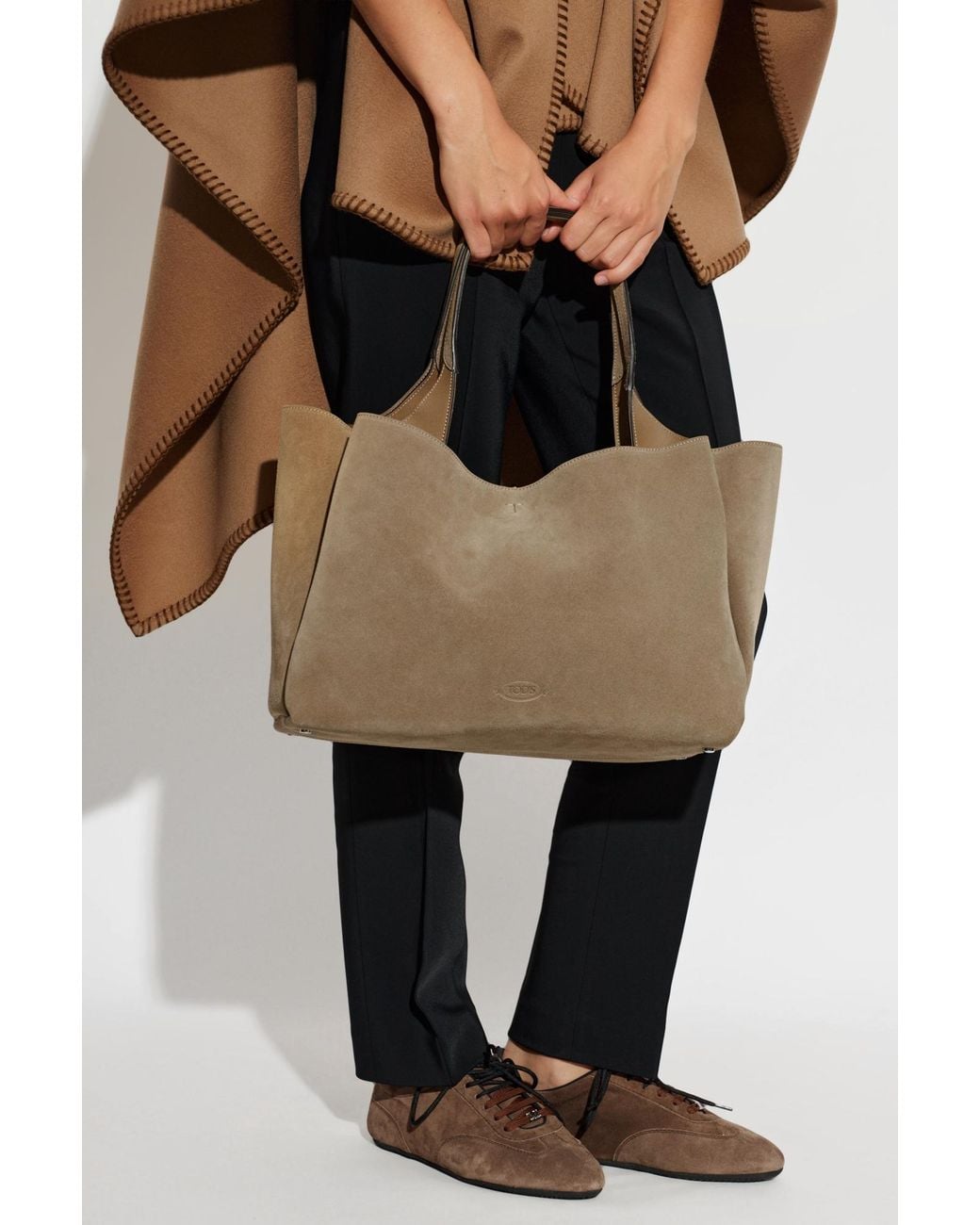 Tod's Brown Suede Bag 'Medium'