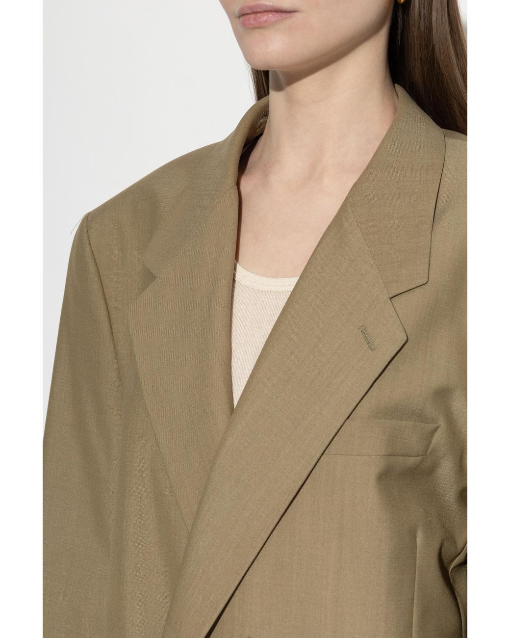 Lemaire Natural Double-Breasted Blazer