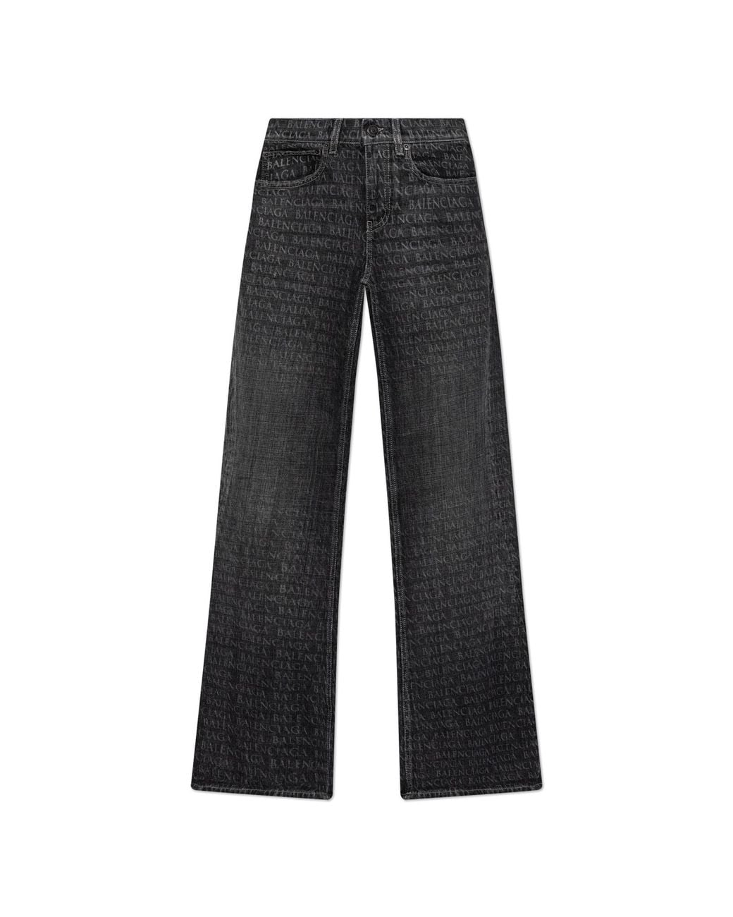 Balenciaga Black Flared Leg Jeans