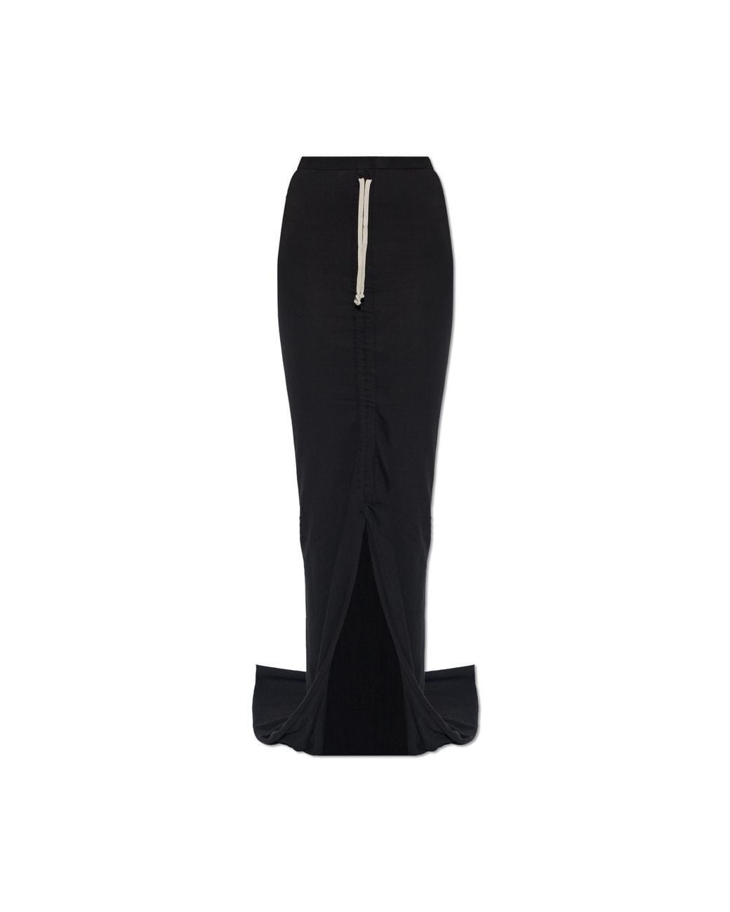 Rick Owens Black Long Skirt With Slit