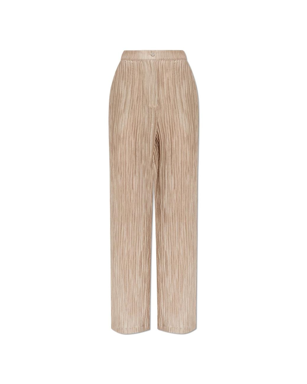 Emporio Armani Natural Pleated Trousers