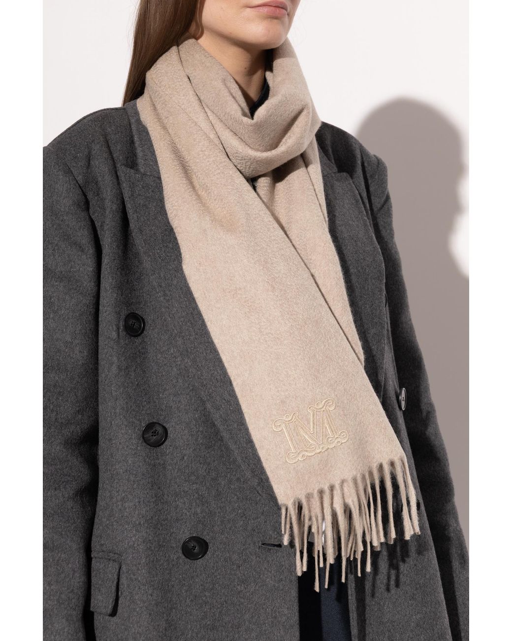 Max Mara Natural Cashmere Scarf