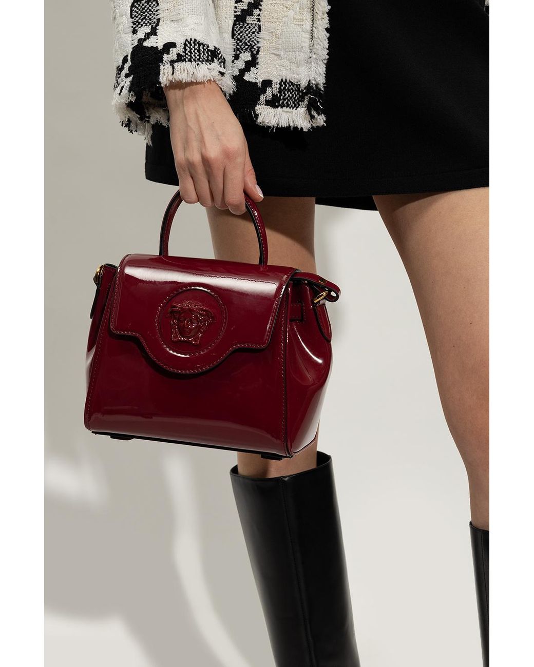 Versace 'la Medusa Small' Shoulder Bag in Red