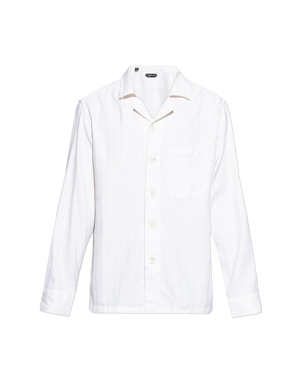 Tom Ford White Striped Pattern Shirt for men