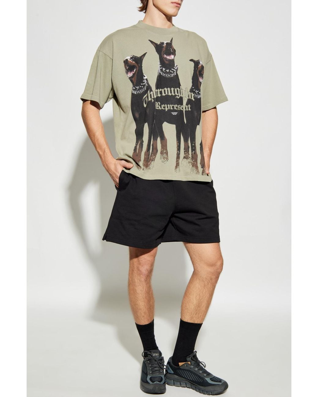Represent Black "Initial" Shorts for men