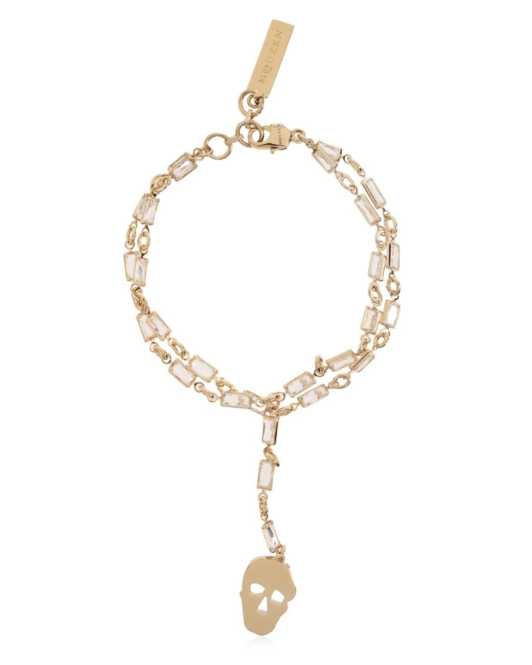 McQueen Metallic Bracelet With Cubic Zirconia