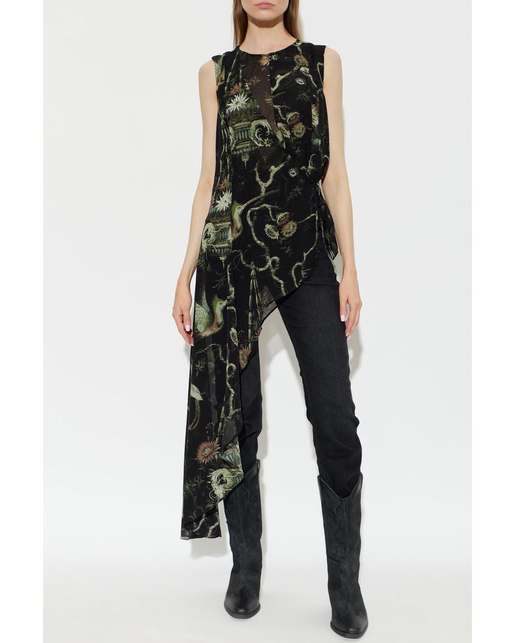 AllSaints Black 'Enola' Top