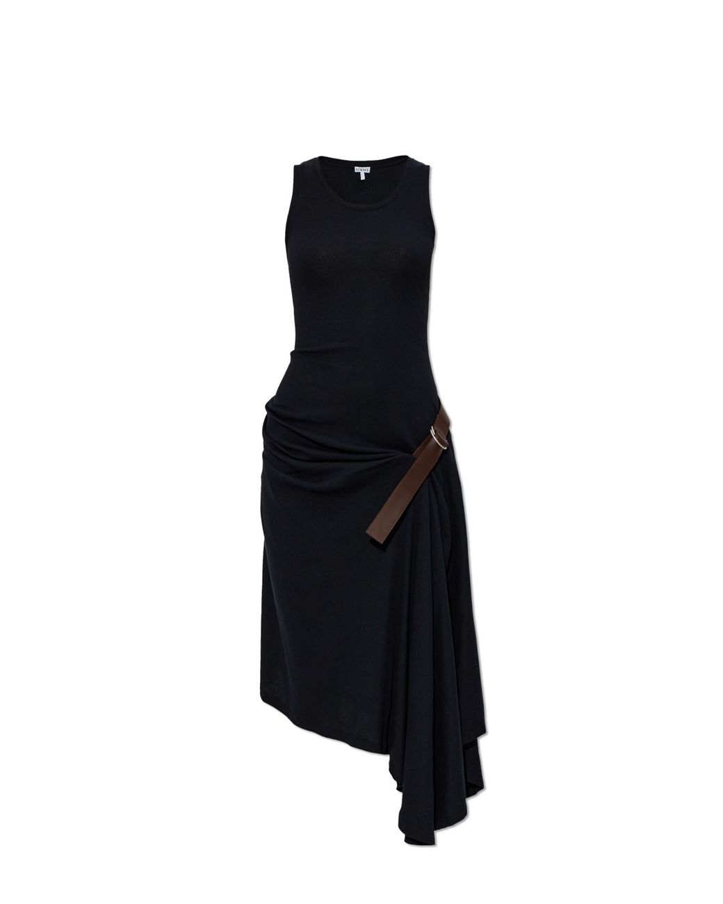 Loewe Black Dress With A Waist Belt