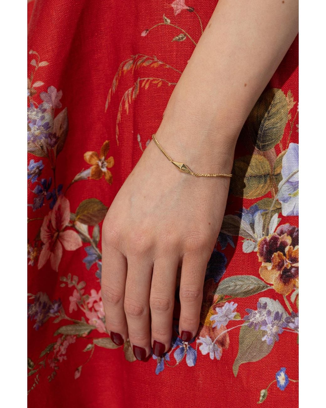 Jimmy Choo Metallic Bracelet With Engraved Logo