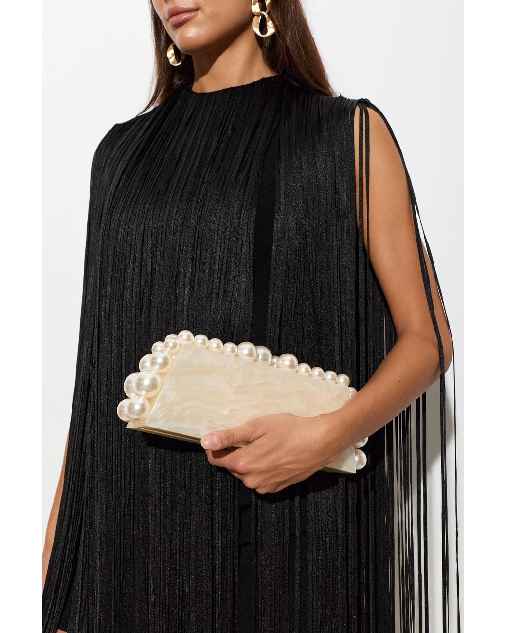 Cult Gaia Natural "Eos Lungo" Clutch