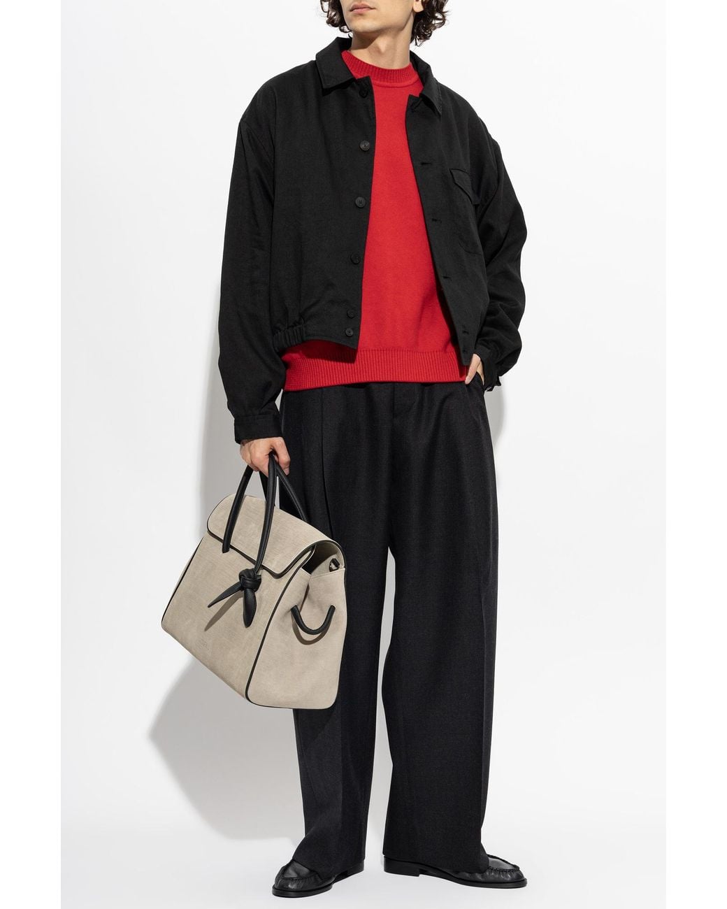 Jacquemus Red Wool Sweater 'Pelota' for men
