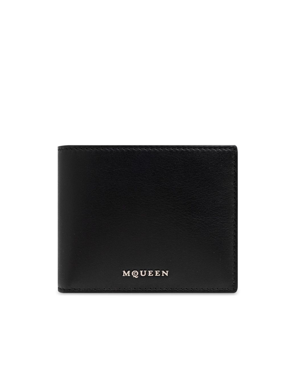 McQueen Black Sophisticated Logo Wallet for men