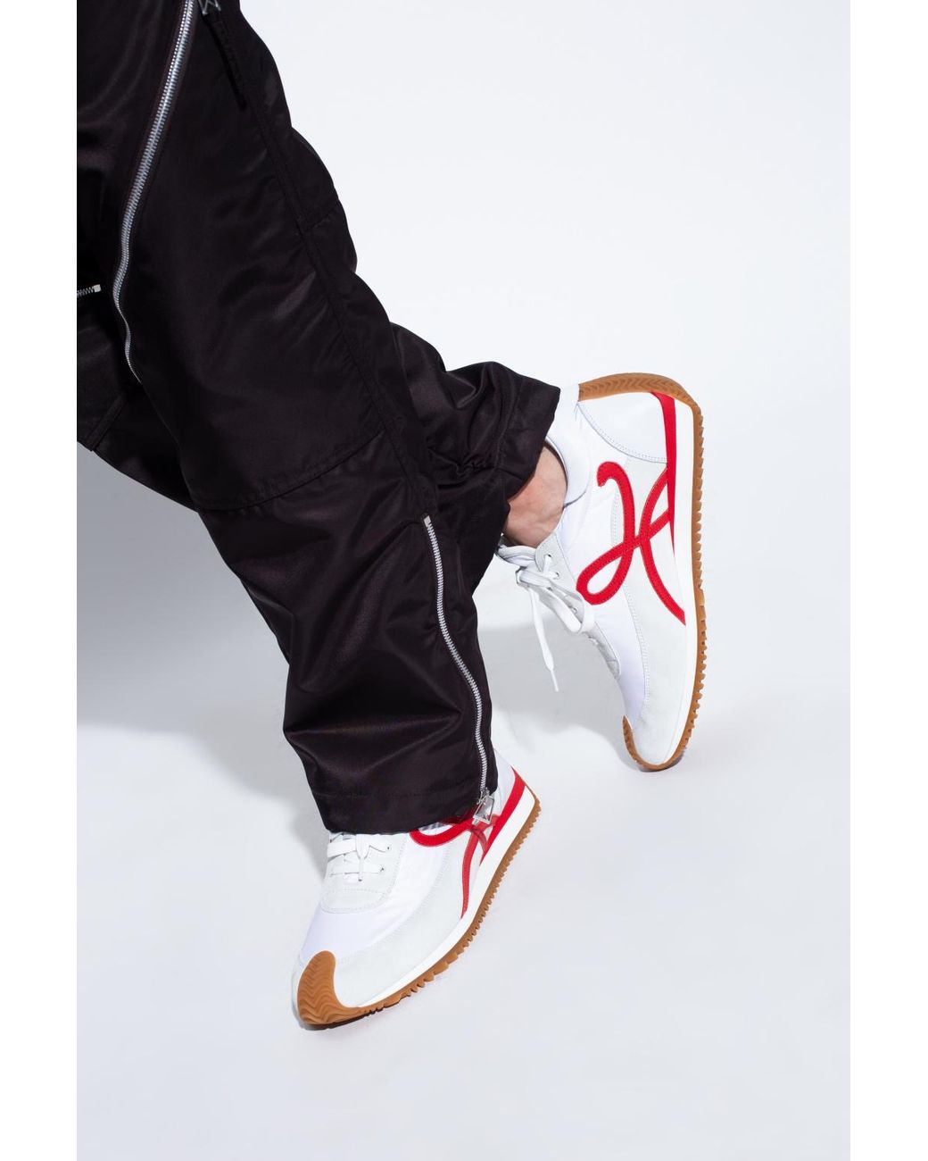 Loewe Leather 'flow Runner' Sneakers in White for Men - Lyst