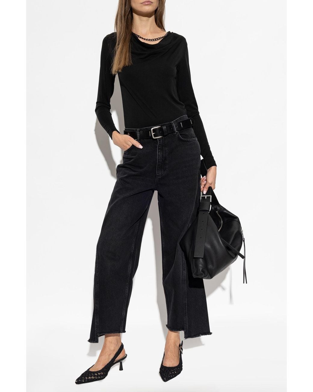 AllSaints Black Top 'Hallie'