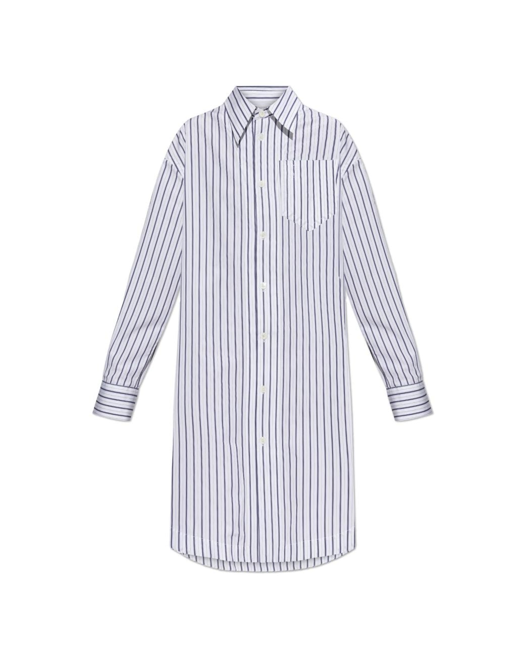 AMI White Shirt Dress