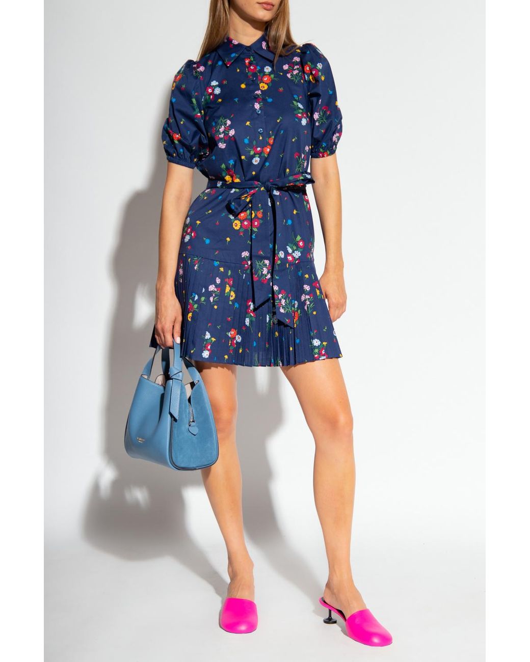 Kate Spade New York Floral Print Long Dress w/ Tags - Blue Dresses,  Clothing - WKA346184