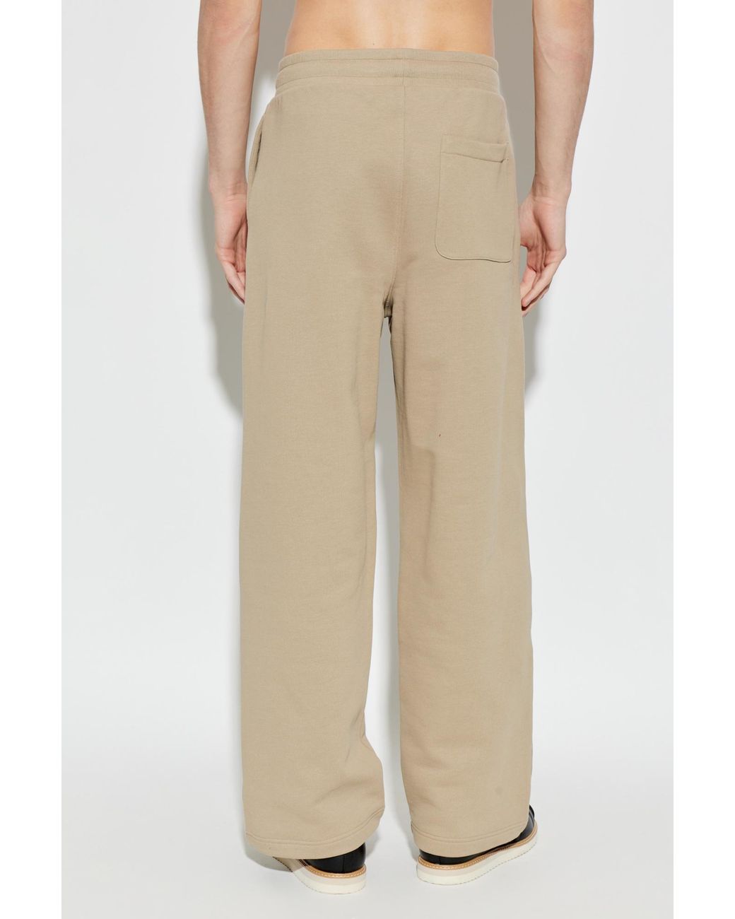 AMI Black Wide-Leg Sweatpants for men