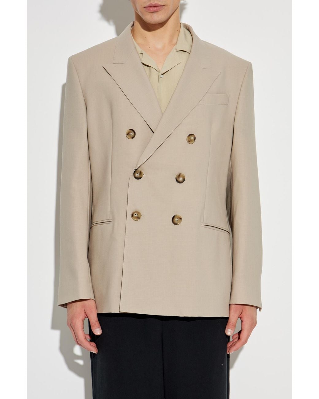 AMI Natural Wool Blazer for men