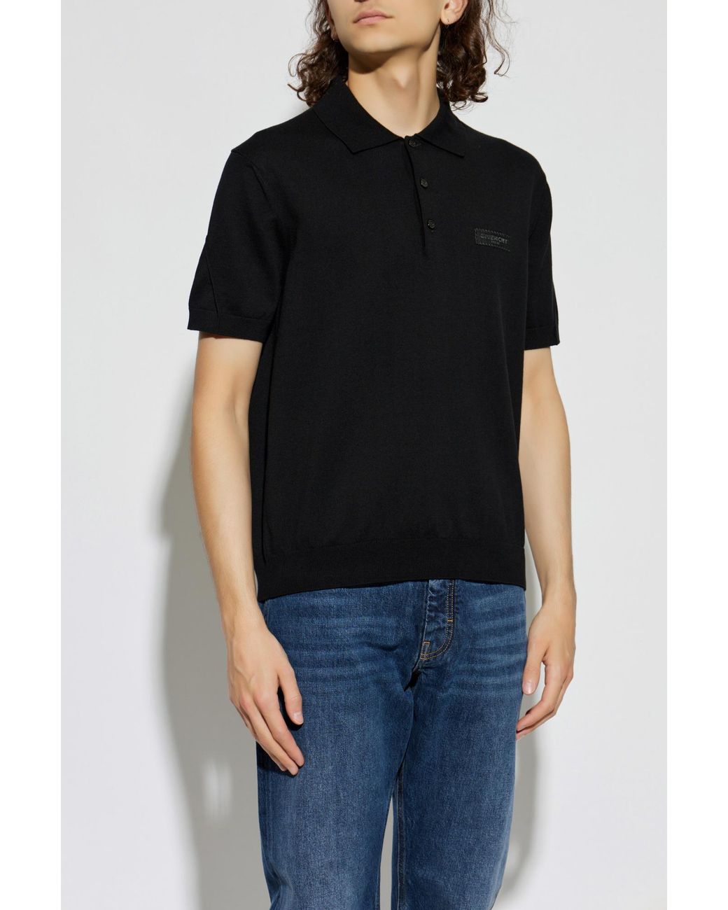 Givenchy Black Polo With Logo for men