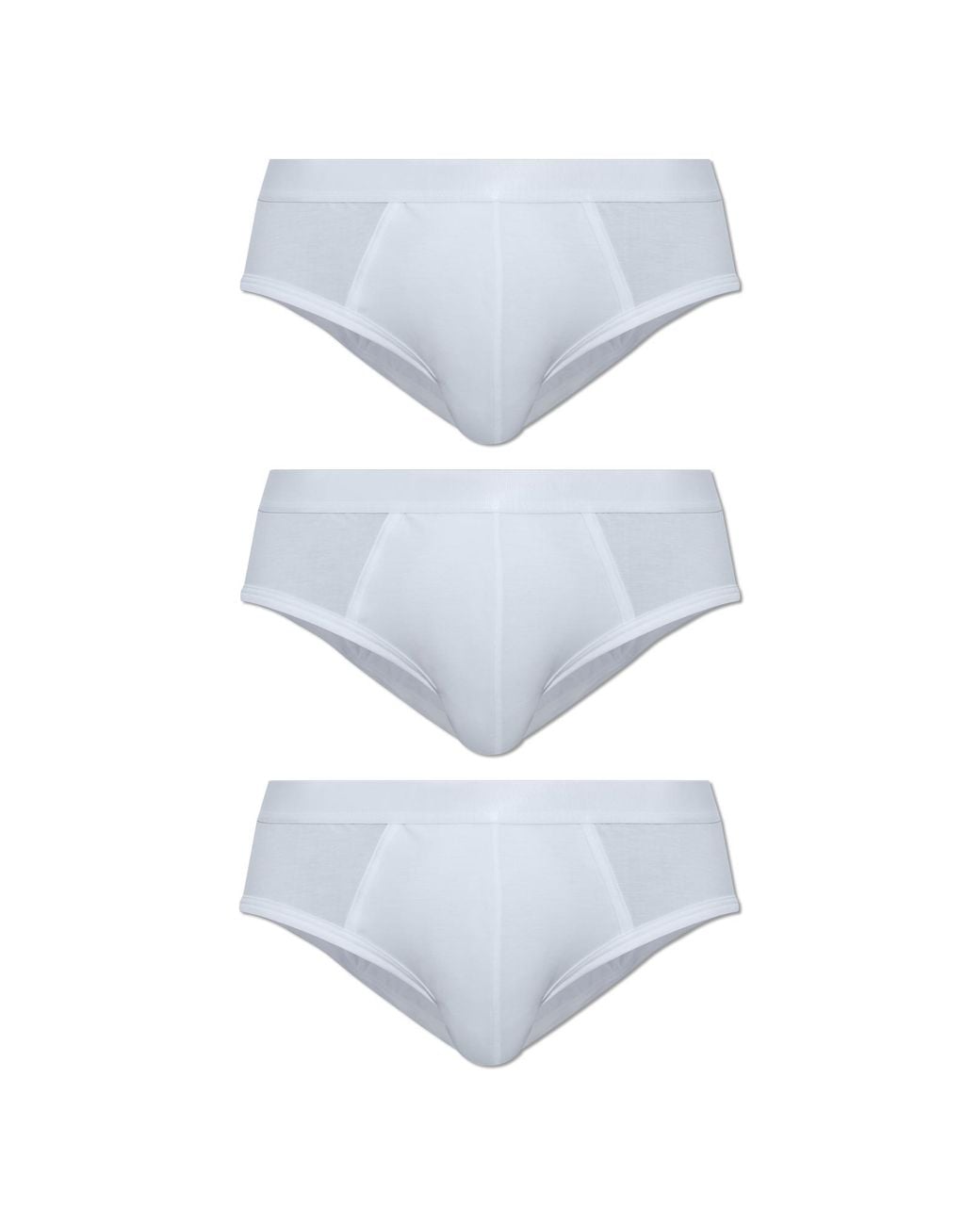 CDLP White Three-Pack Logo Briefs for men