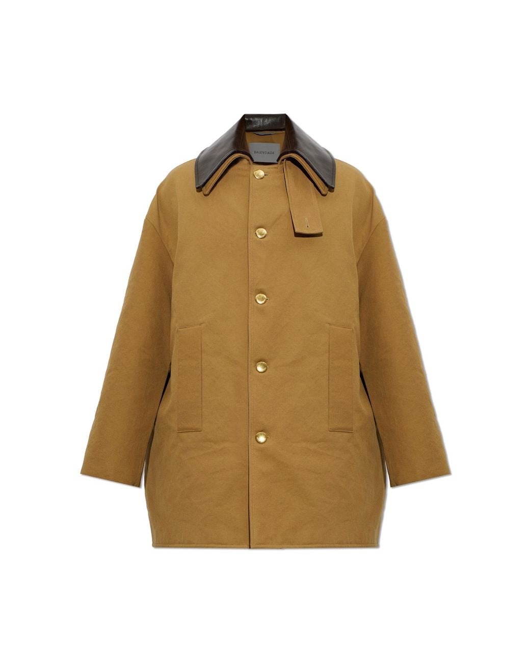 Balenciaga Natural Short Coat With Pockets for men
