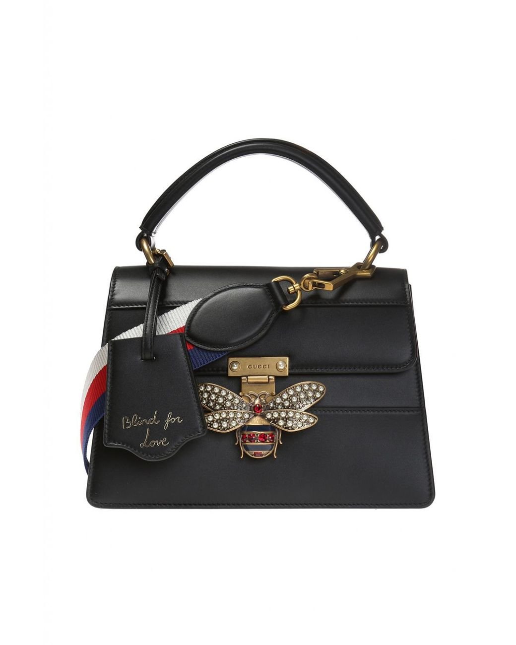 Gucci 'queen Margaret' Shoulder Bag With A Bee Motif in Black