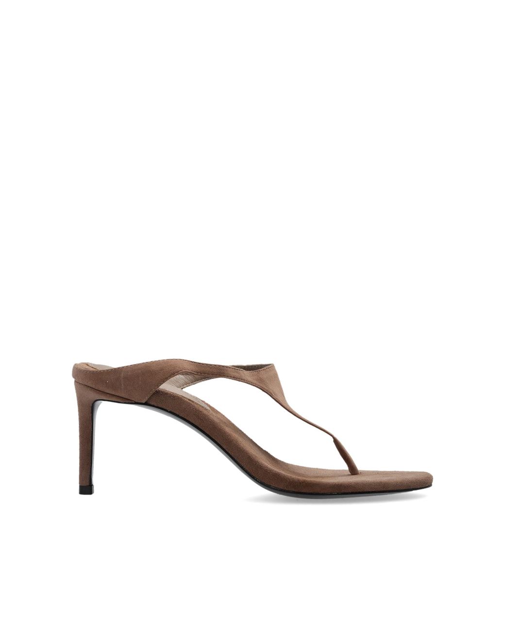 Black Suede Studio Brown Suede Heeled Mules "Laurel"
