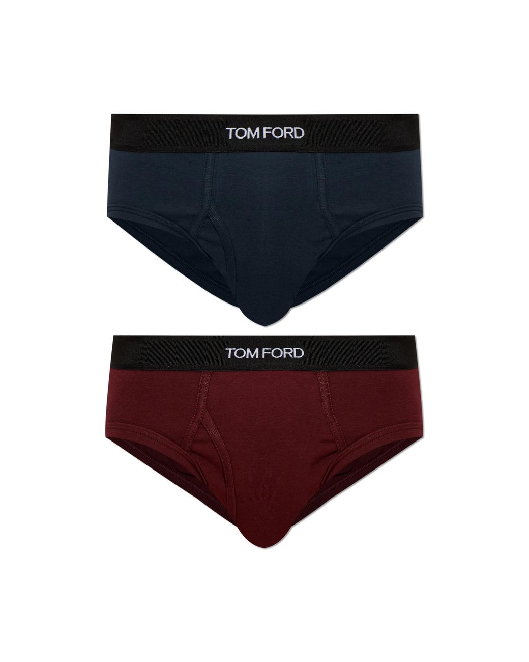 Tom Ford Black Two-Pack Logo Briefs for men