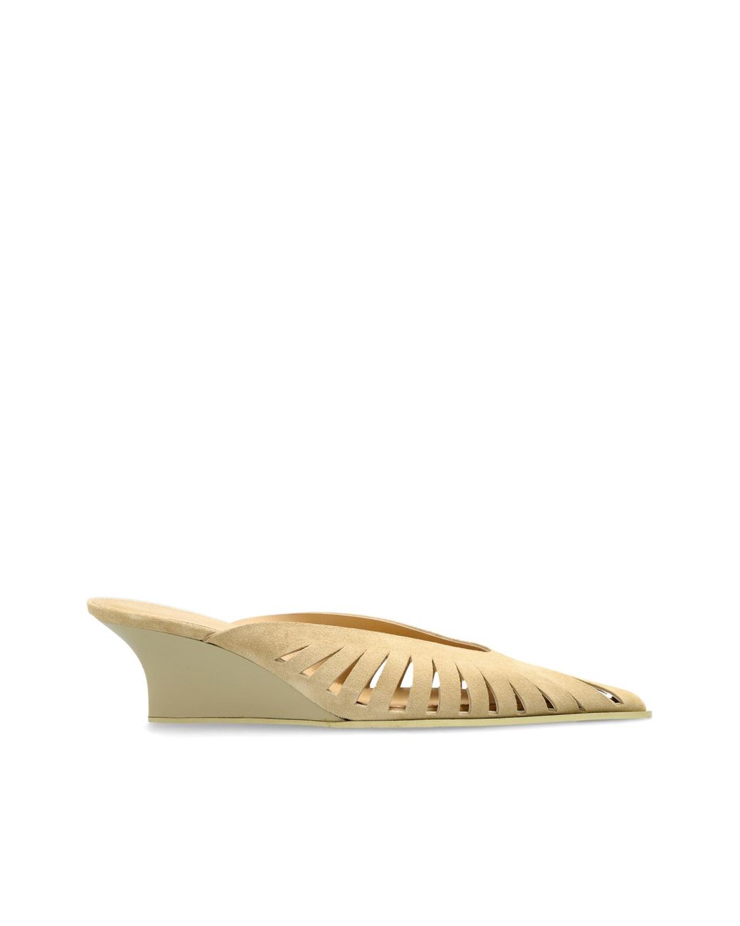 IRO Natural Wedge Heel Mules "Fauve"