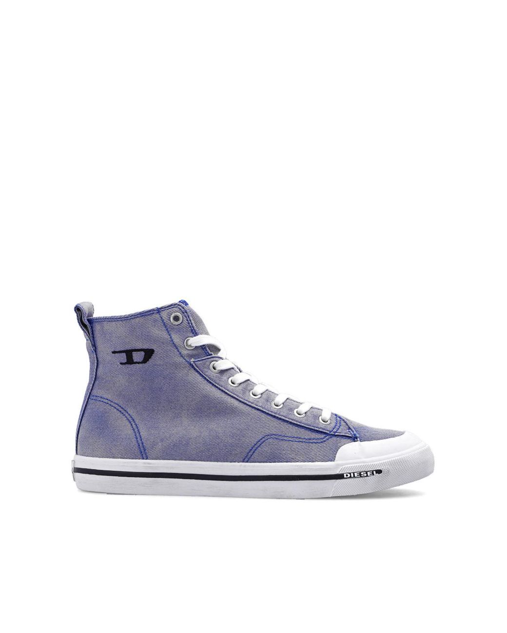 DIESEL Denim 's-athos' High-top Sneakers in Blue for Men | Lyst