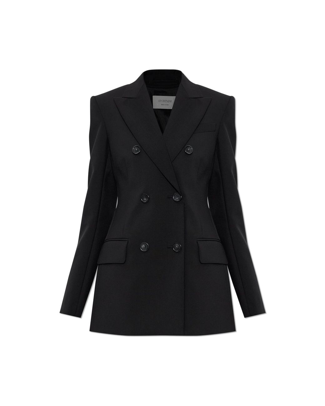 Sportmax Black Double-Breasted Blazer "Adamo"