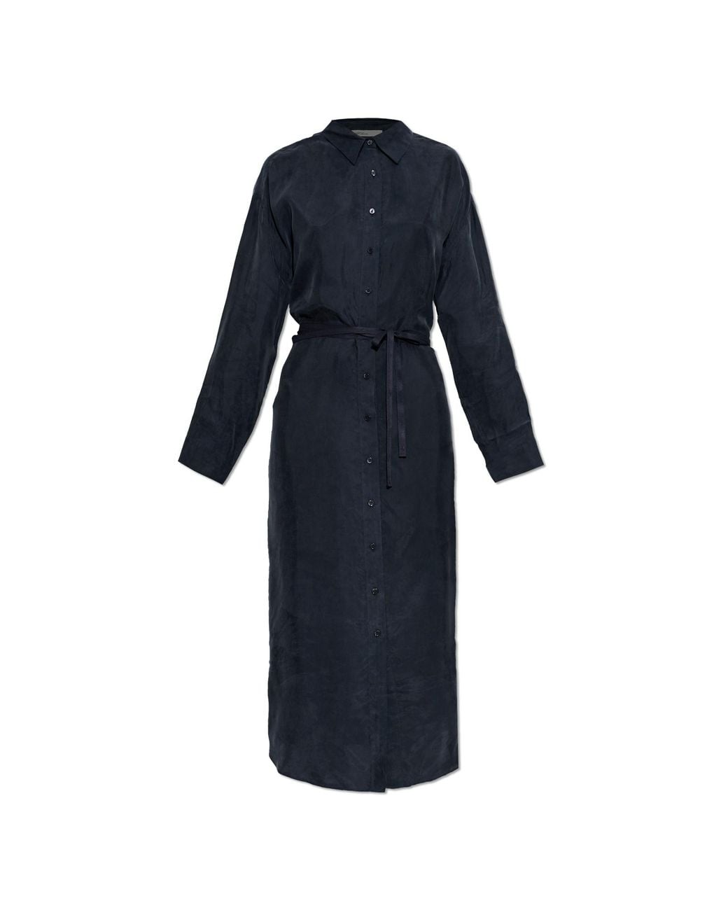 AllSaints Blue 'Yurra' Midi Shirt Dress
