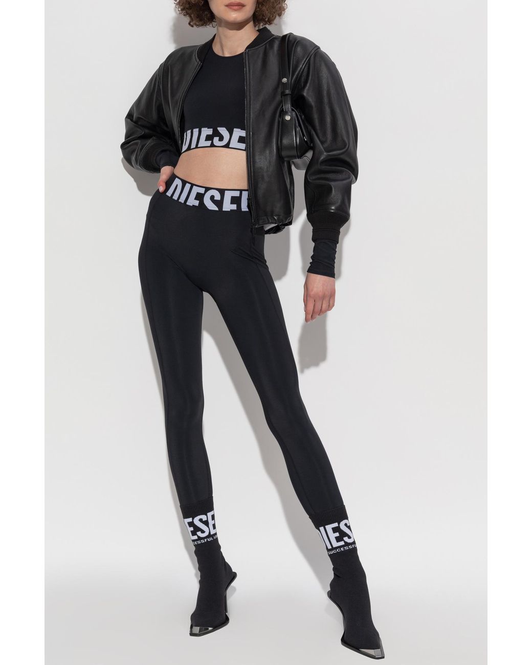 DIESEL Black Leggings Adeline-D-Pop